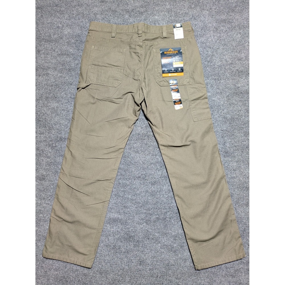 NWT Ridgecut Ultratough Utility Work Pants Khaki Relaxed Fit Canvas 38x34